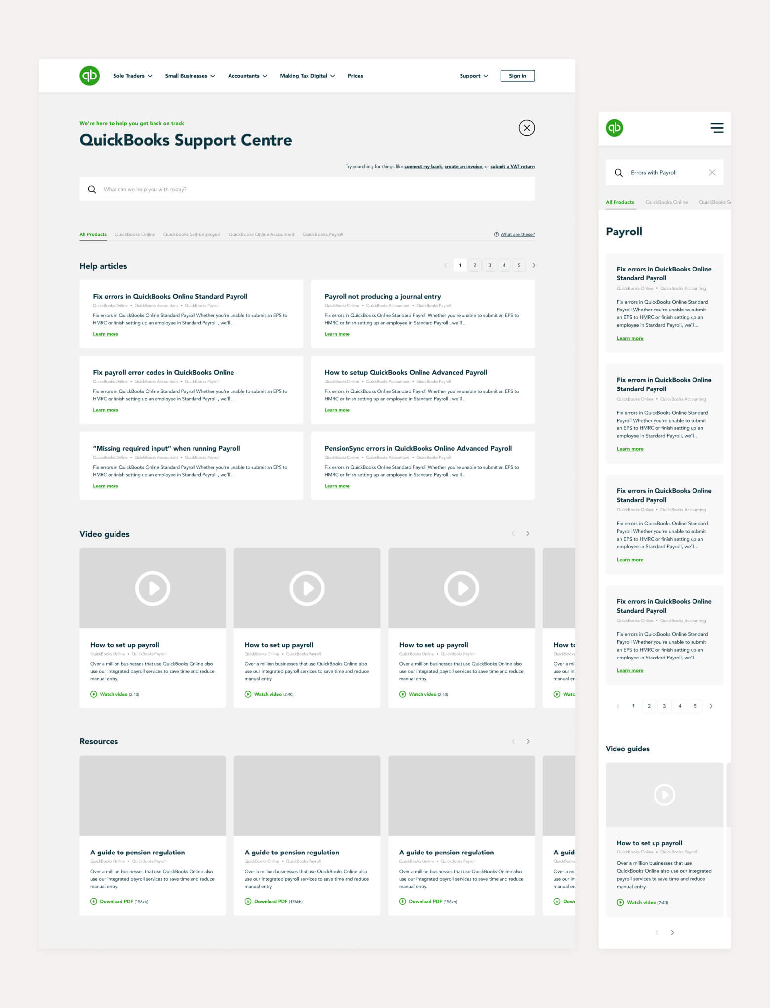 Quickbooks support centre
