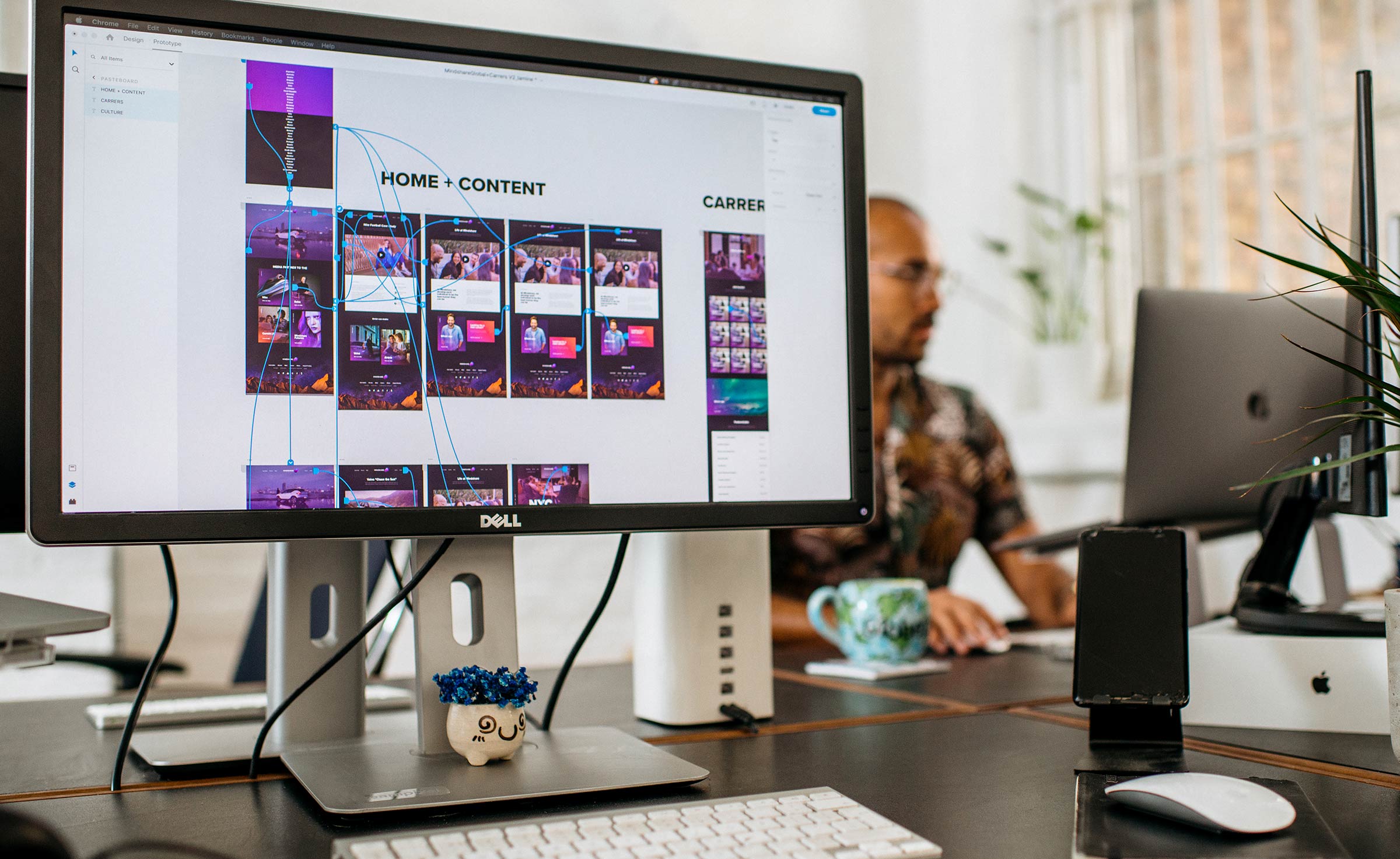 Mindshare website on a phone and a laptop