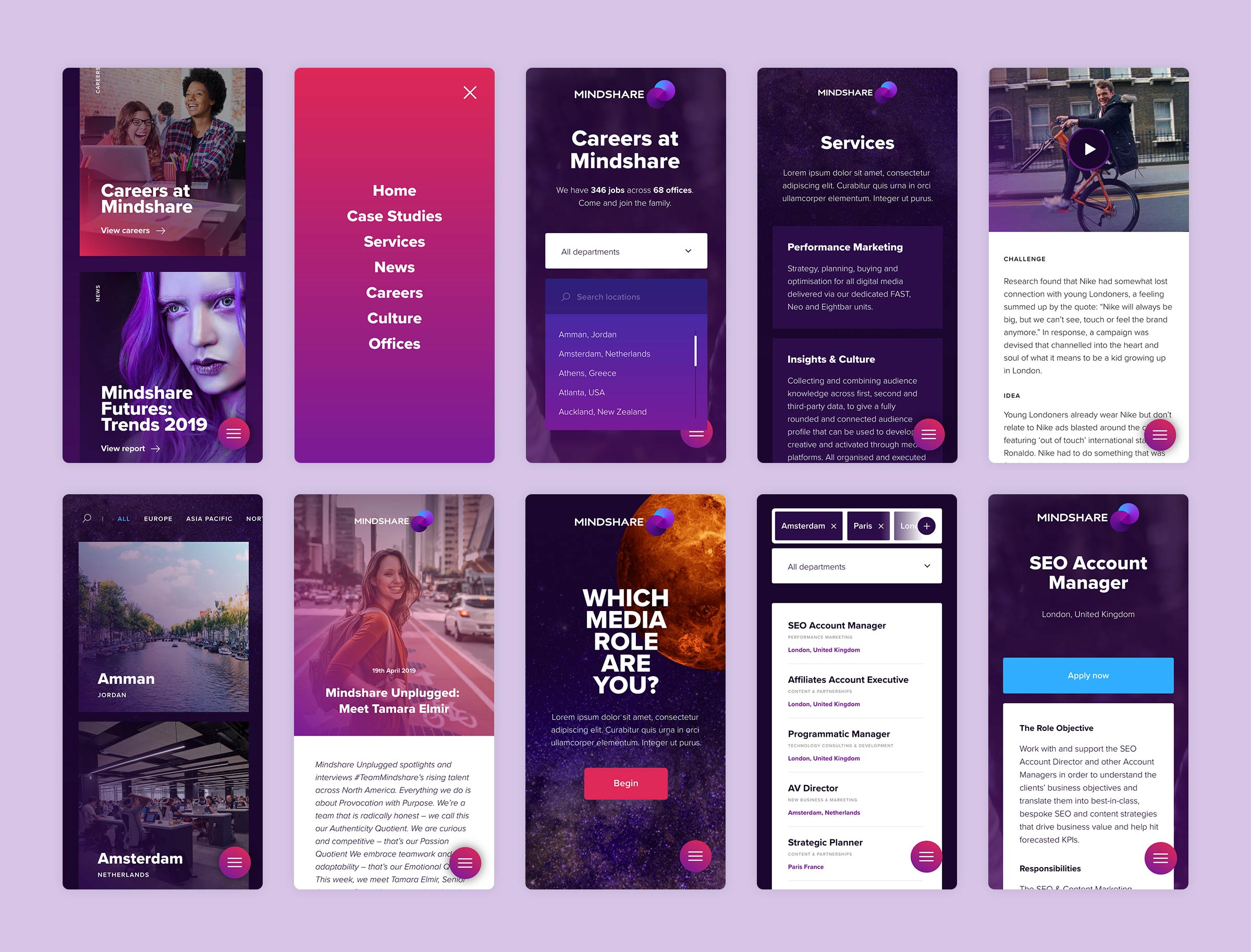 Mindshare website on a phone and a laptop