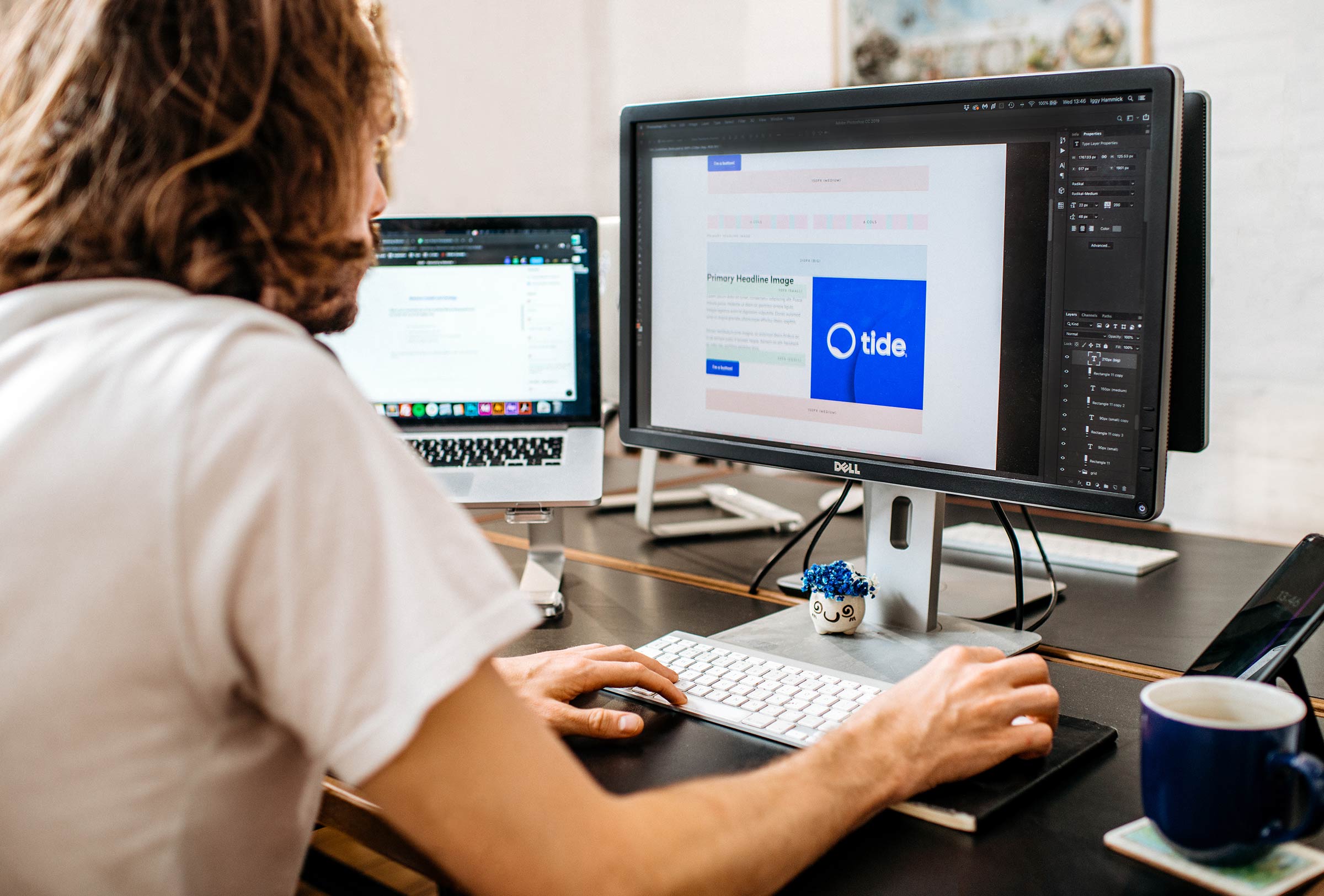 Tide website being designed