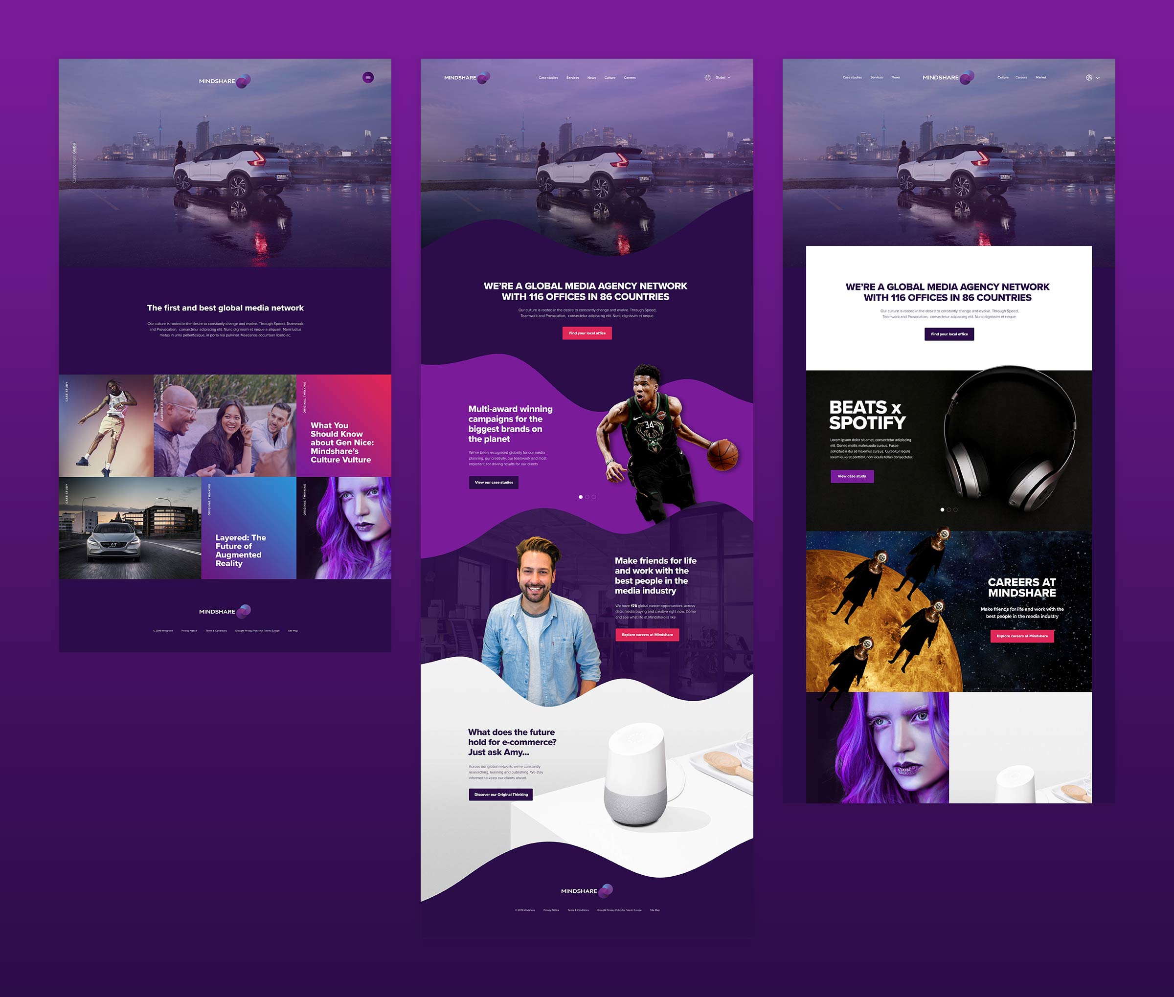 Mindshare website on a phone and a laptop