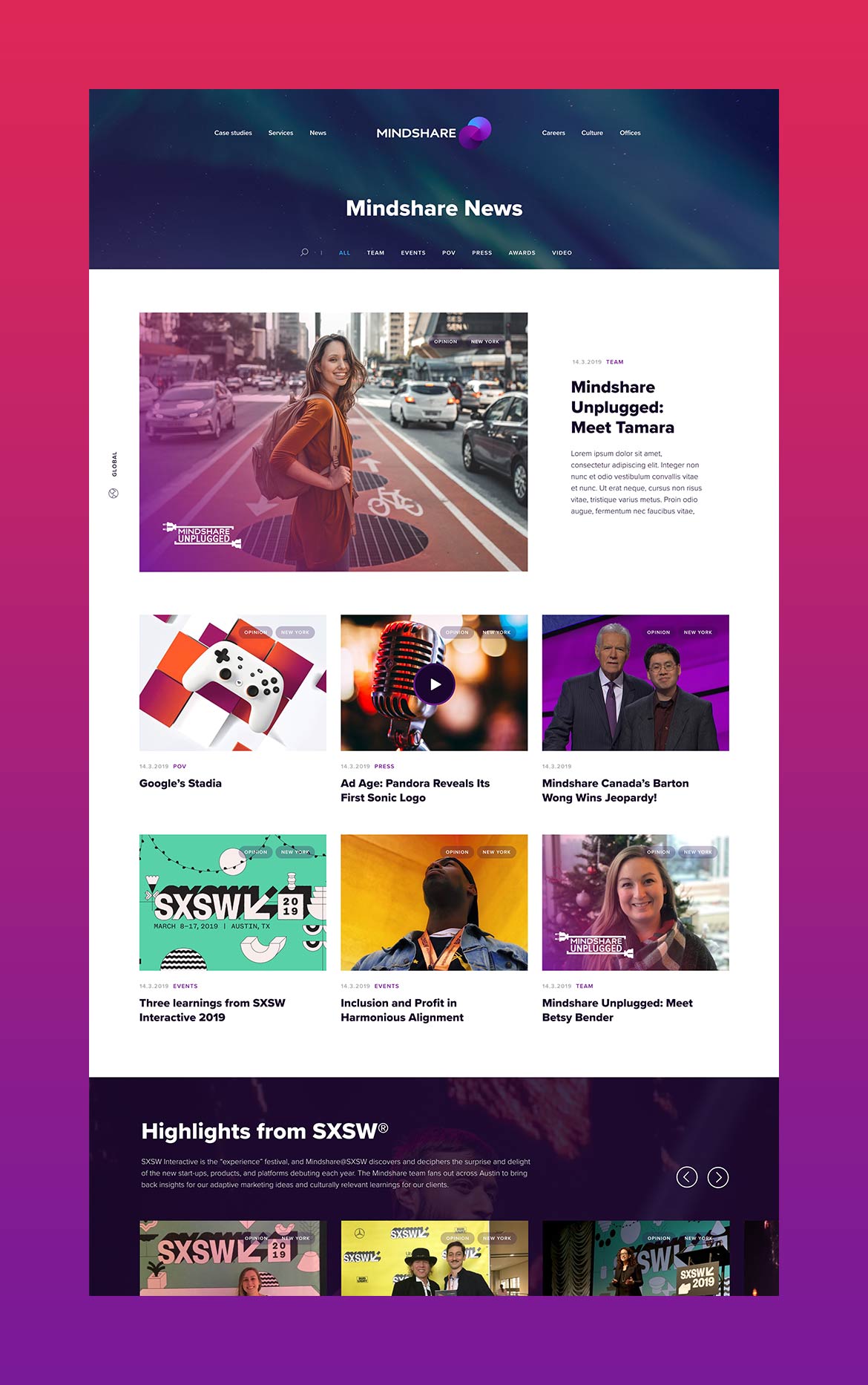 Mindshare website on a phone and a laptop